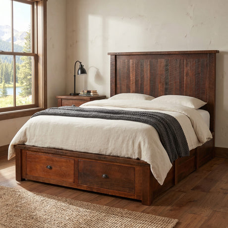 Barnwood Footboard Dresser