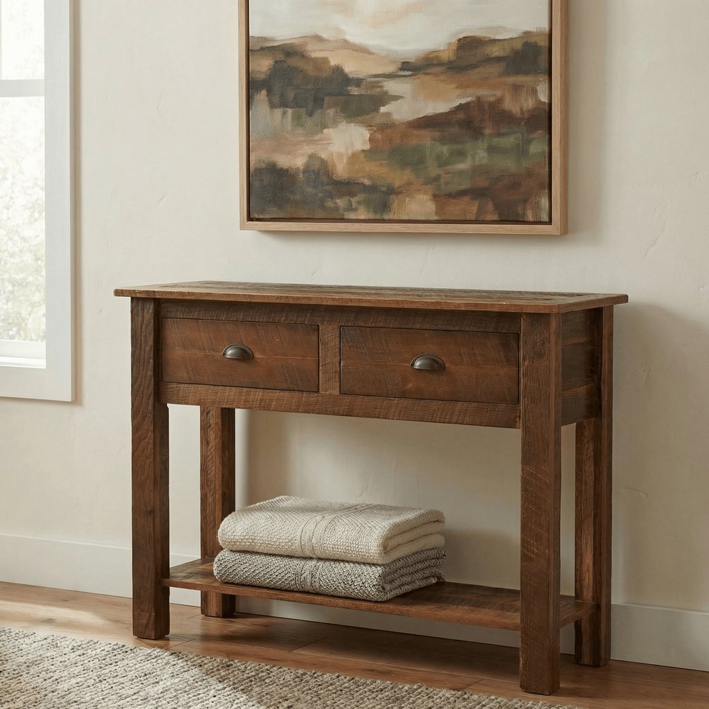 Barnwood Standard 2 Drawer Sofa Table