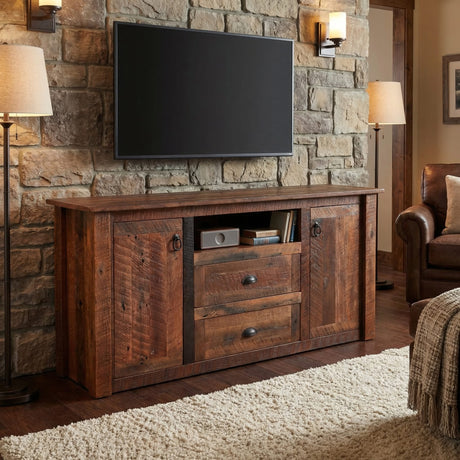 Barnwood Television Stand