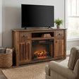 Barnwood Fireplace Entertainment Center
