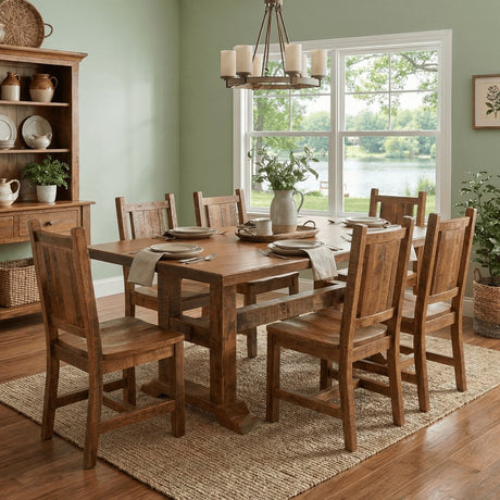 Barnwood Timbers Dining Table - Antique Oak