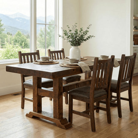 Barnwood Artisian Top Timber Dining Table