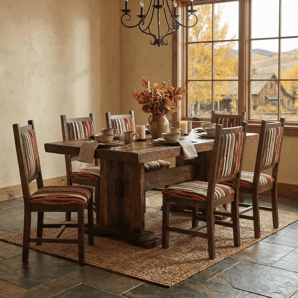 Barnwood Artisian Top Harvest Dining Table