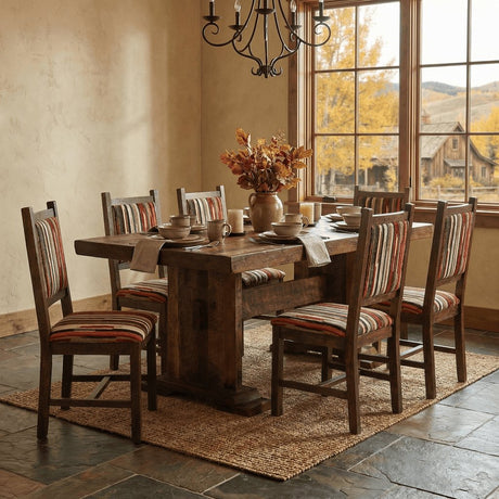 Barnwood Artisian Top Harvest Dining Table