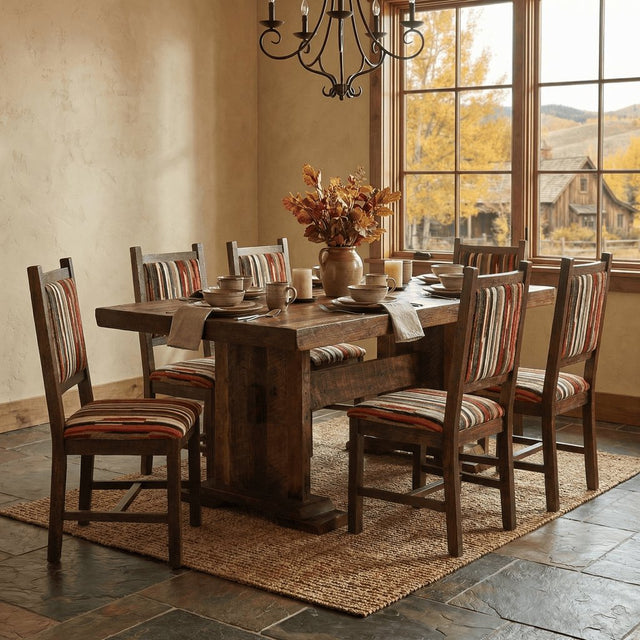 Barnwood Artisian Top Harvest Dining Table