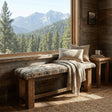 Barnwood Upholstered Bench