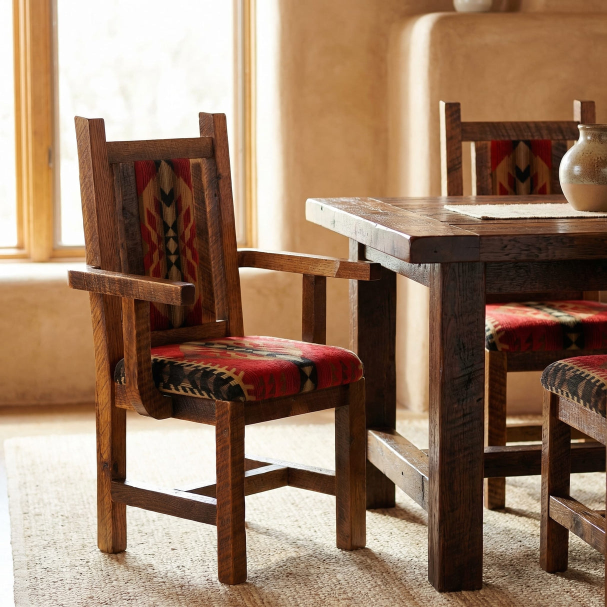 Artisan Barnwood Upholstered Arm Chair