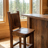 Barnwood Artisan Backed Counter Stool