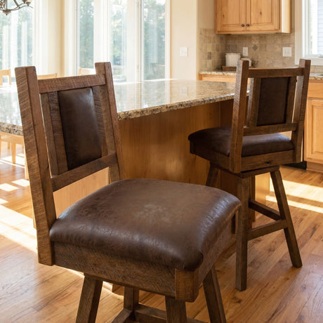 Barnwood Artisan Swivel Counter Stool