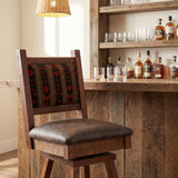 Barnwood Colonial Swivel Counter Stool