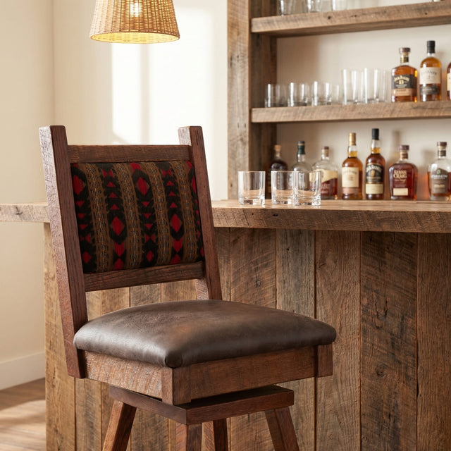 Barnwood Colonial Swivel Counter Stool