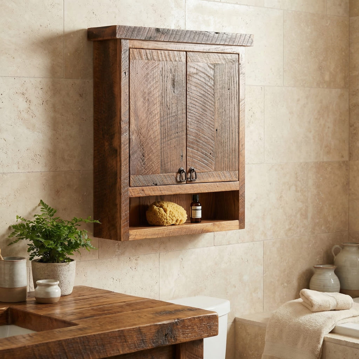 Barnwood Toilet Topper Cabinet