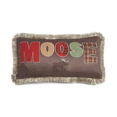 Faux Leather Moose Pillow
