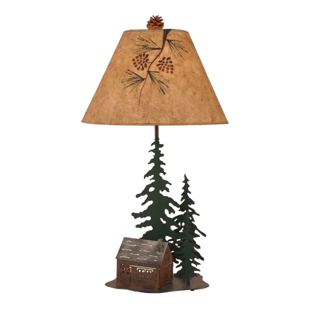 Forest Cabin Iron Table Lamp Cabin Place – The Cabin Place