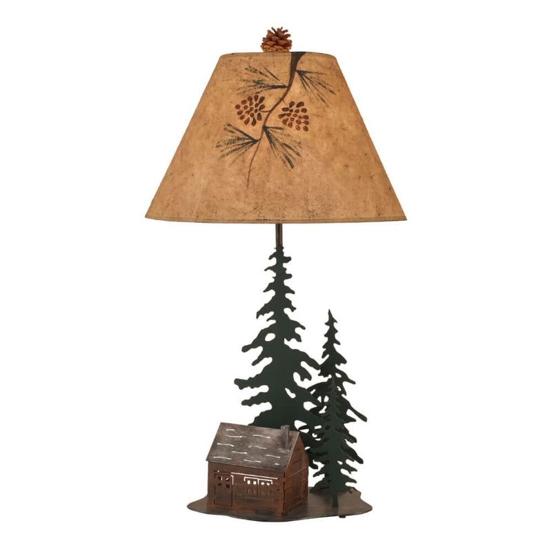 Forest Cabin Iron Table Lamp