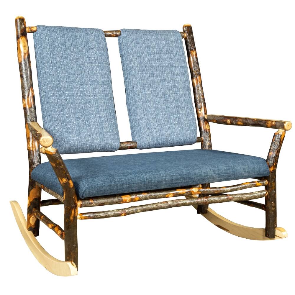 Cabin Rocker Grandpa Double Hickory Rocker | Cabin Place – The Cabin Place