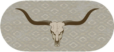 Gray Longhorn Accent Rug