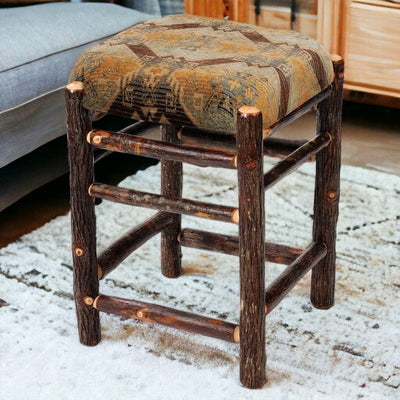 Hickory Backless Square Stool