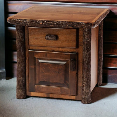 Hickory Enclosed End Table