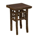 Hickory Log Open Nightstand