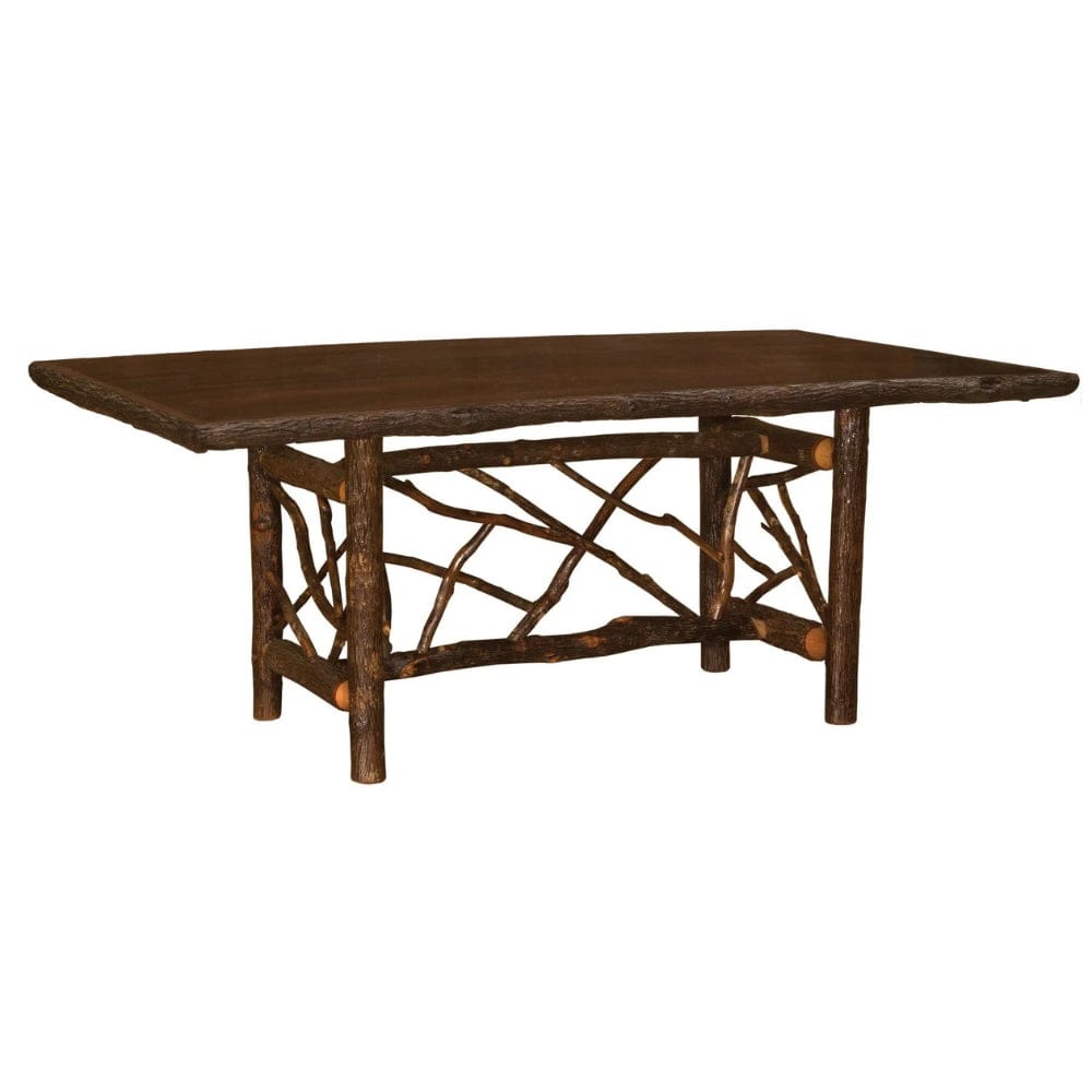 Cabin Place Hickory Log Twig Dining Table