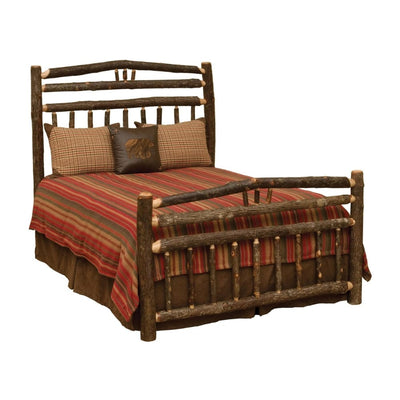 Hickory Log Wagon Wheel Bed