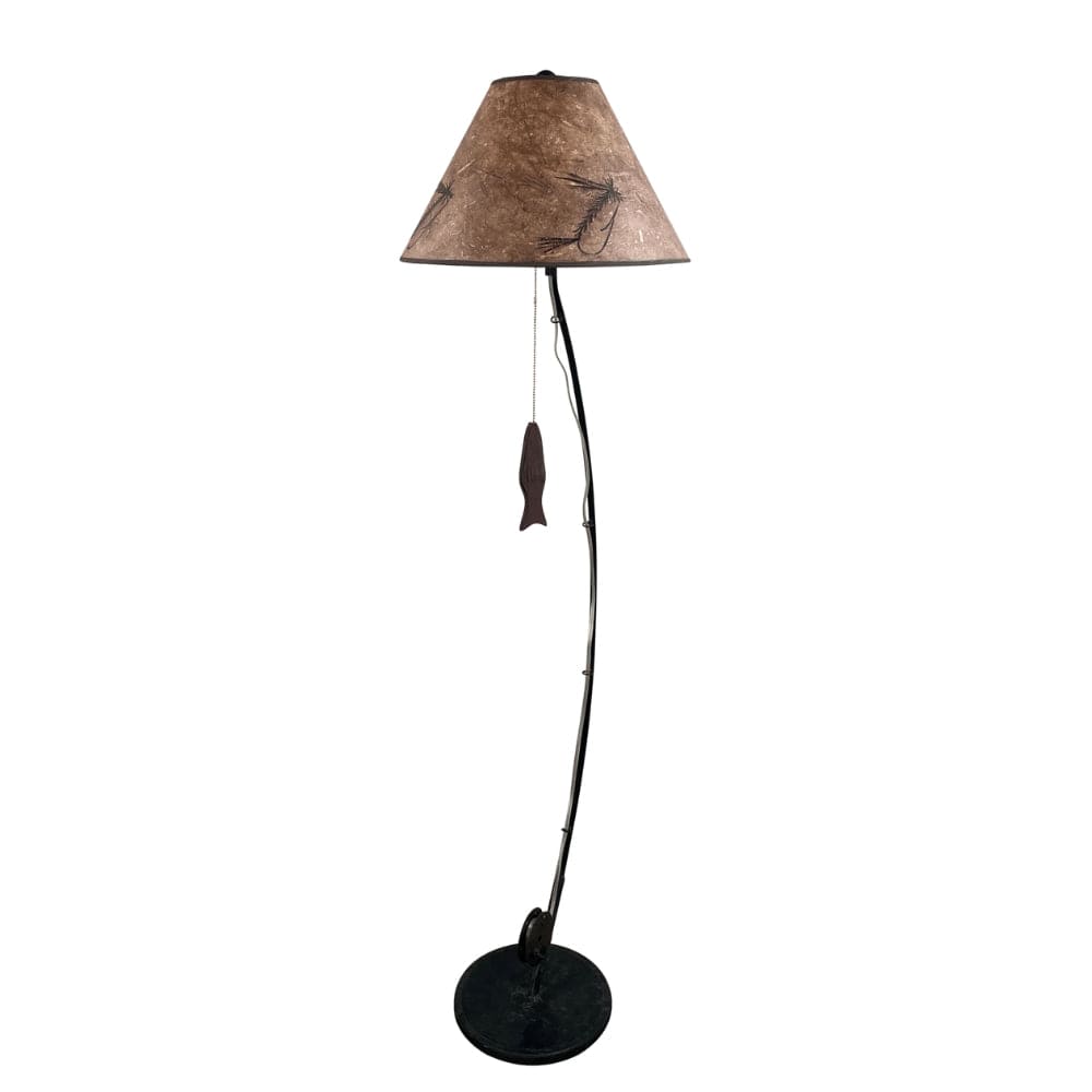 diy fishing pole lamp Iron Fly Fishing Pole Floor Lamp