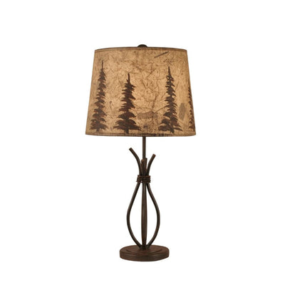 Iron Stack Pine Tree Table Lamp