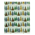 Snowfall Forest Travel Blanket