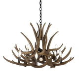 Mule Deer 8 Pewter Antler Chandelier