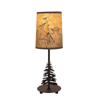 Mini Pine Tree Round Base Table Lamp
