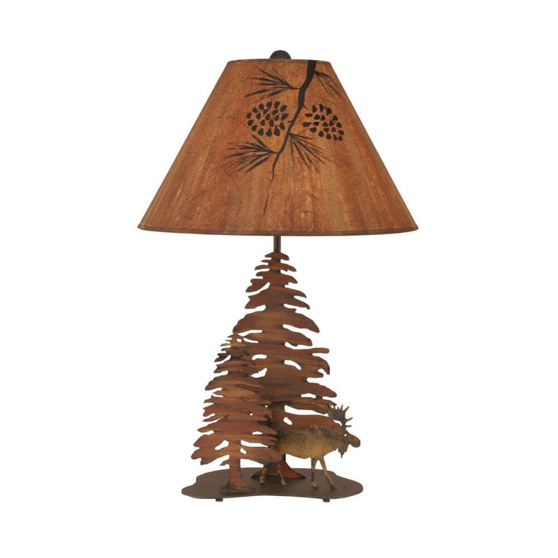 Moose Pines Charred Table Lamp