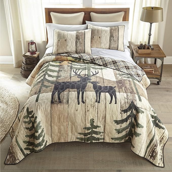 Deer Panel Quilt Set