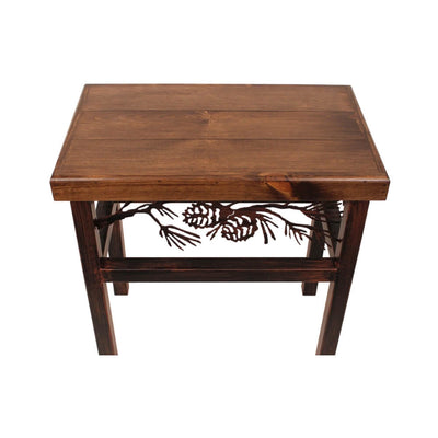 Pine Bough Rectangular End Table