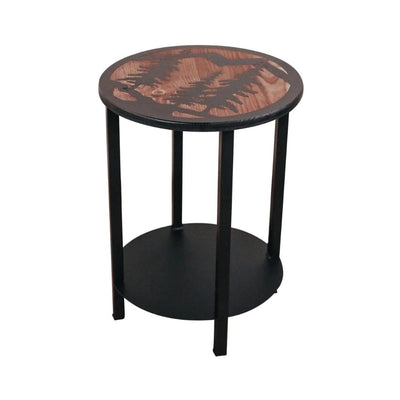 Pine Forest Adventure Round Metal End Table
