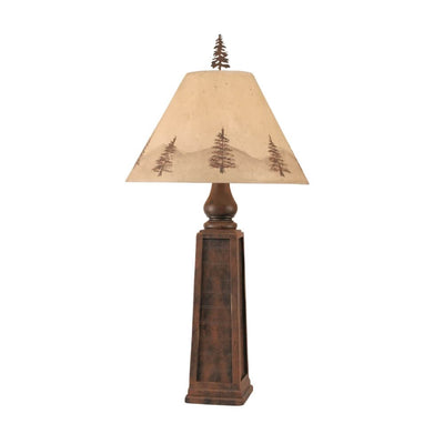 Pine Pyramid Table Lamp