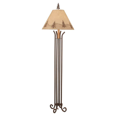 Pine Rust Tower Floor Lamp