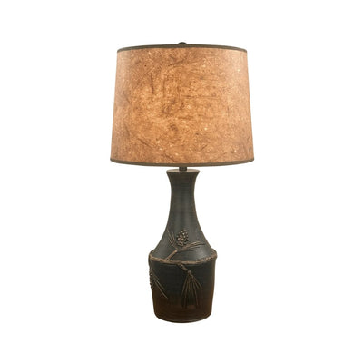 Pinecone Vase Woodchip Table Lamp