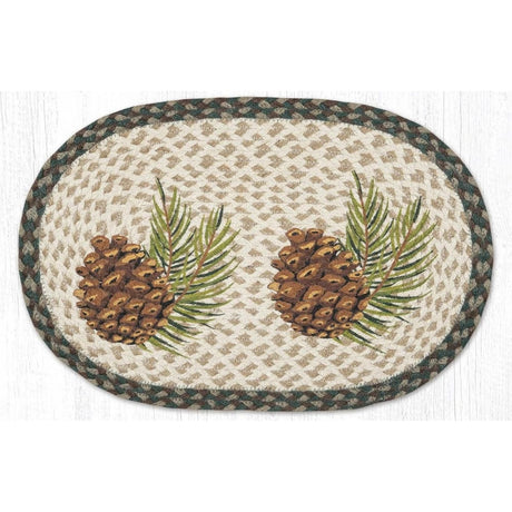 Pinecone Graphic Oval Placemat