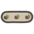 Pinecone Graphic Oval Table Runner
