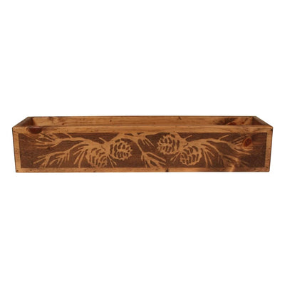 Rectangular Etched Pinecone Centerpiece