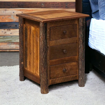 Roanoke Tobacco Three Drawer Nightstand