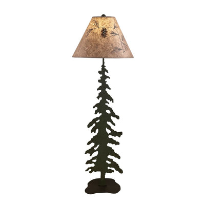 Rugged Pine Trees Floor Lamp