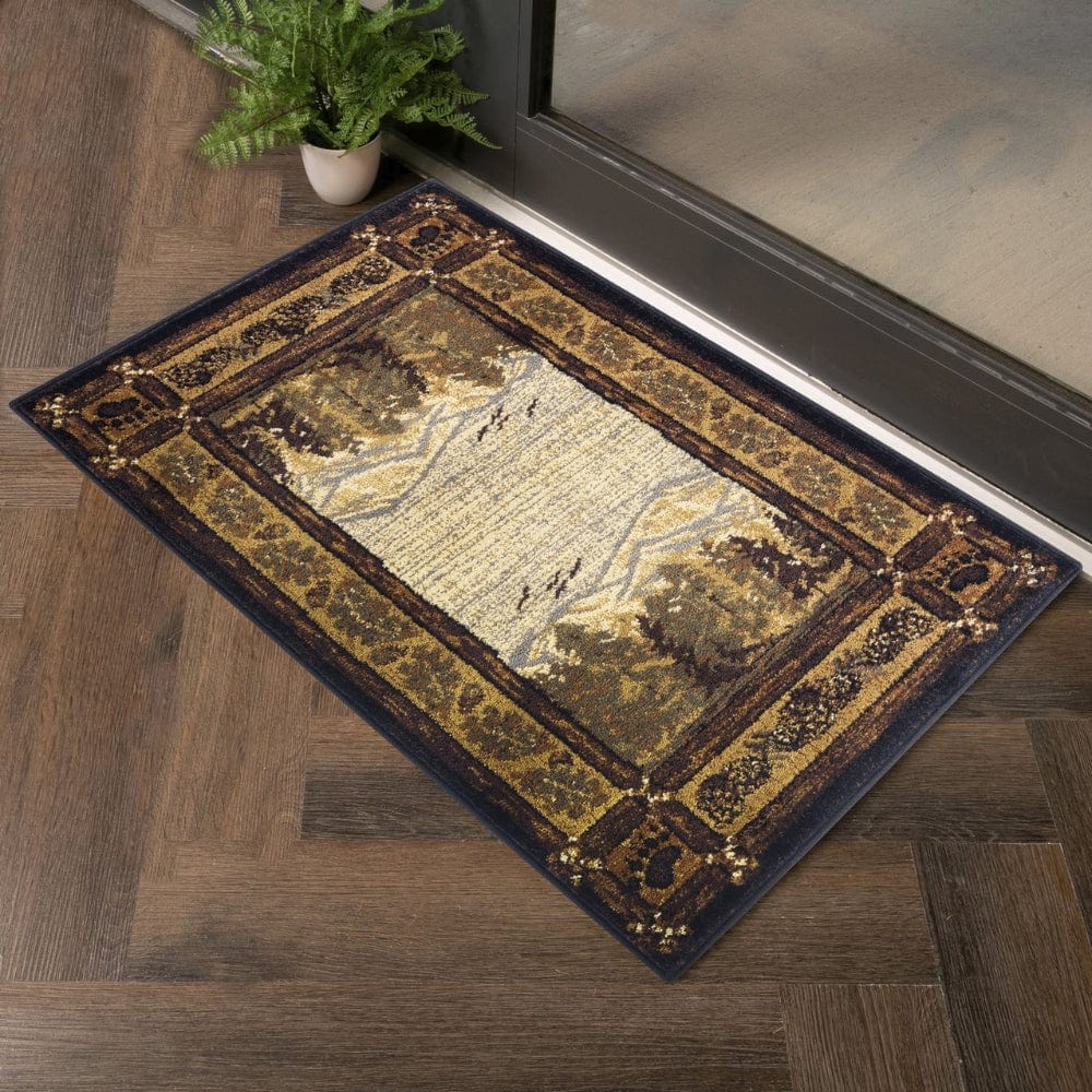 Small Area Rugs Rustic Rustic Nature Scene Area Rug | Cabin Place – The Cabin Place