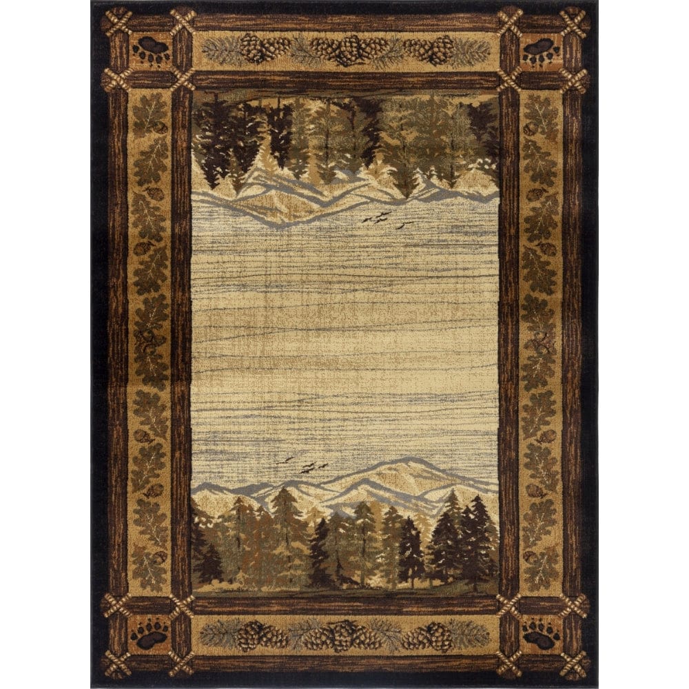Rustic Nature Scene Area Rug | Cabin Place – The Cabin Place