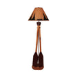 Rustic Red Canoe Paddle Floor Lamp