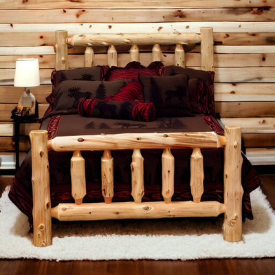 Traditional Cedar Log Bed