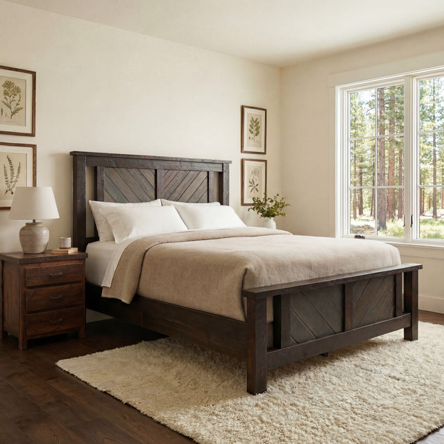 Wood & Wicker Bed