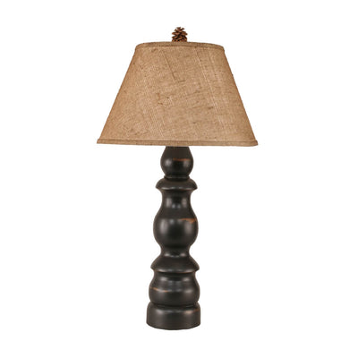 Weathered Black Cone Table Lamp