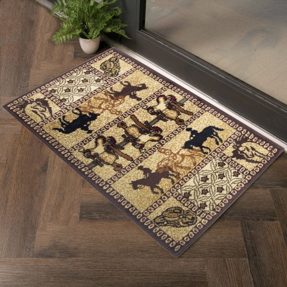 Western Match Stripe Area Rug
